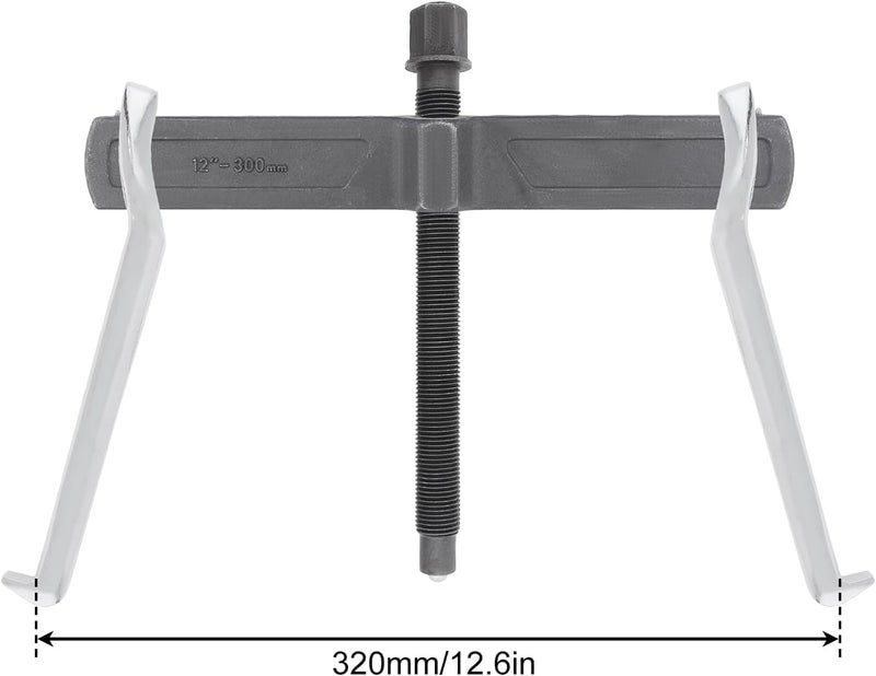 ChgImposs 12 Inch 2-Jaw Gear Puller, Adjustable Bearing Puller Gears, Reversible Removal Tool for External Internal Pulling, CR-V Two Claws Puller Tool for Removal of Pulleys Flywheels Bearings Gears - Image 3